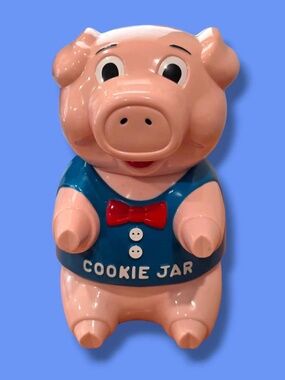 Vintage 1990s Oinking Pig Cookie Jar